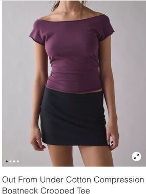 “Urban Outfitters, Out from Under” cotton compression boat neck tee;small;NWOT